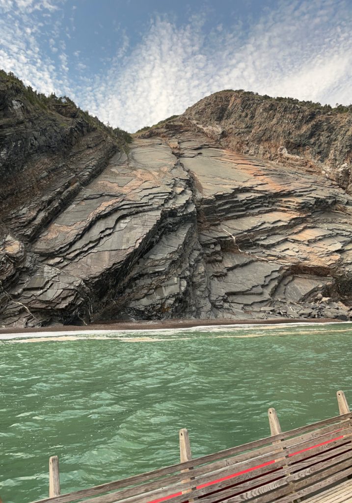 Whale watching tour - and Nova Scotia/Cape Breton geology with sedimentary rocks.