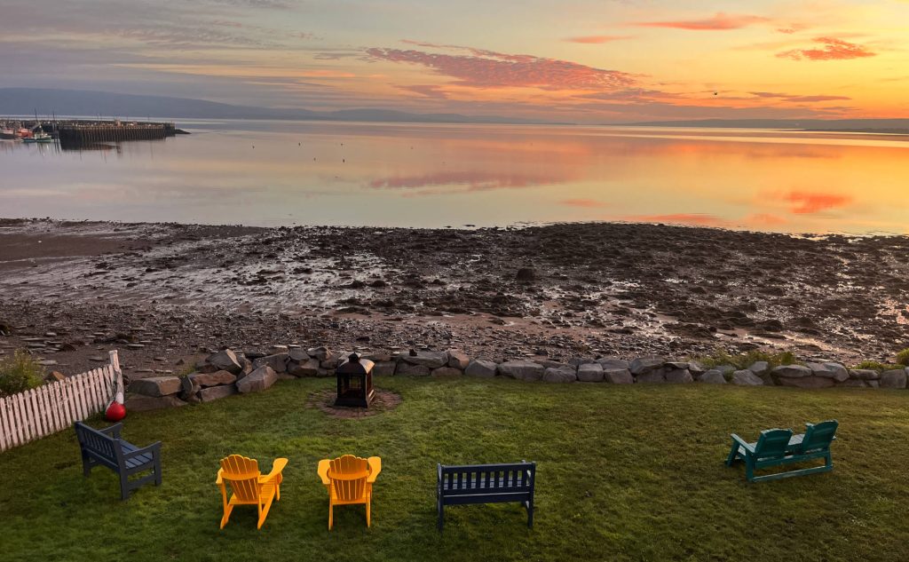 Digby harbor sunrise low tide Sept 18, 2023 7am.